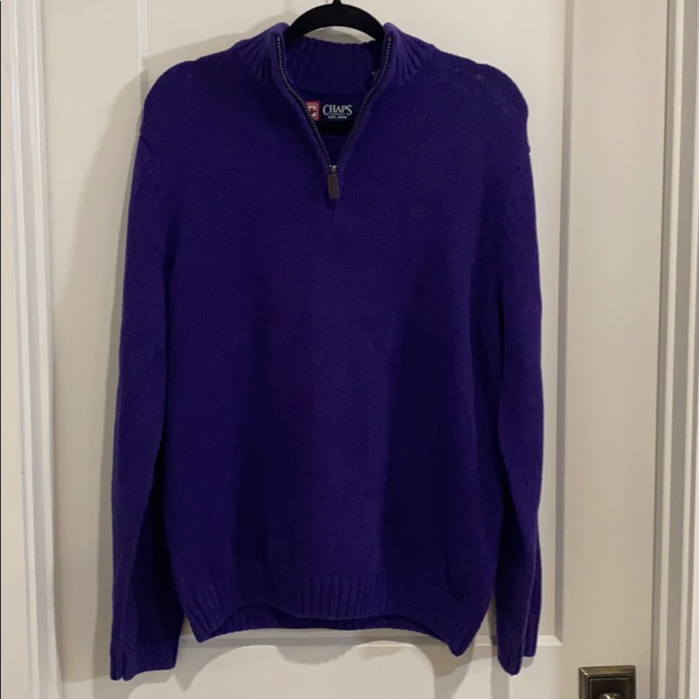 Chaps 1/4 zip sweater